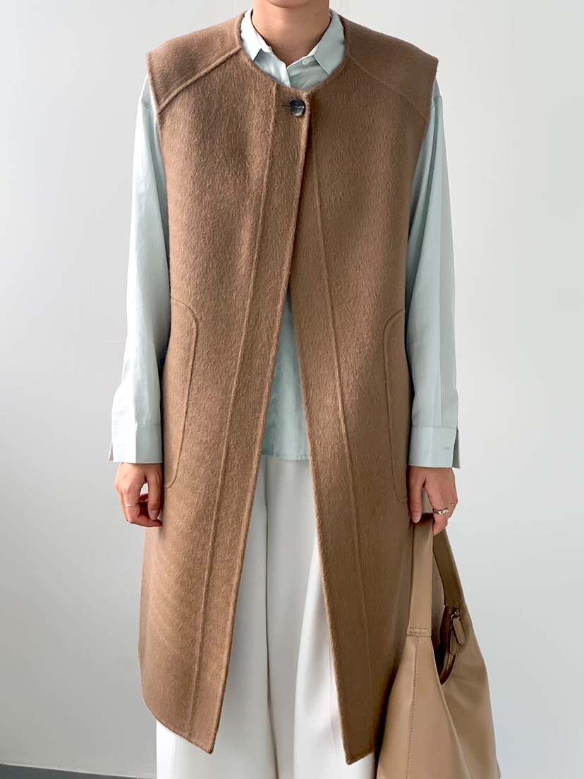 BANI BLUBH韓國直郵東大門代購女裝新品人氣休閑中長款大衣BANI BLUSH中長款大衣