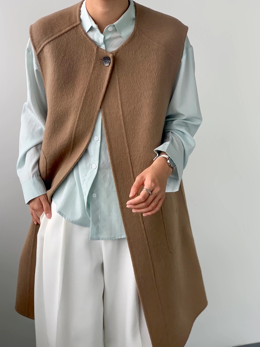 BANI BLUBH韓國直郵東大門代購女裝新品人氣休閑中長款大衣BANI BLUSH中長款大衣
