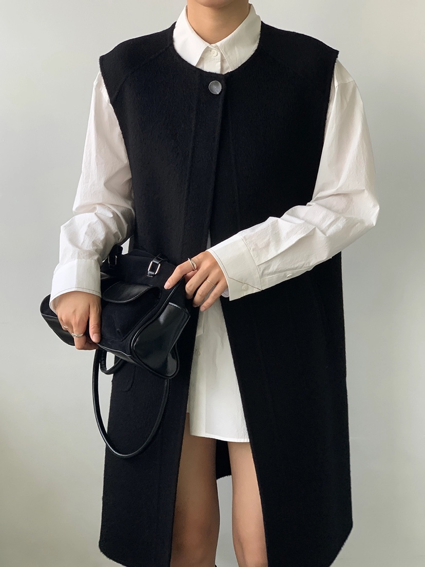 BANI BLUBH韓國直郵東大門代購女裝新品人氣休閑中長款大衣BANI BLUSH中長款大衣