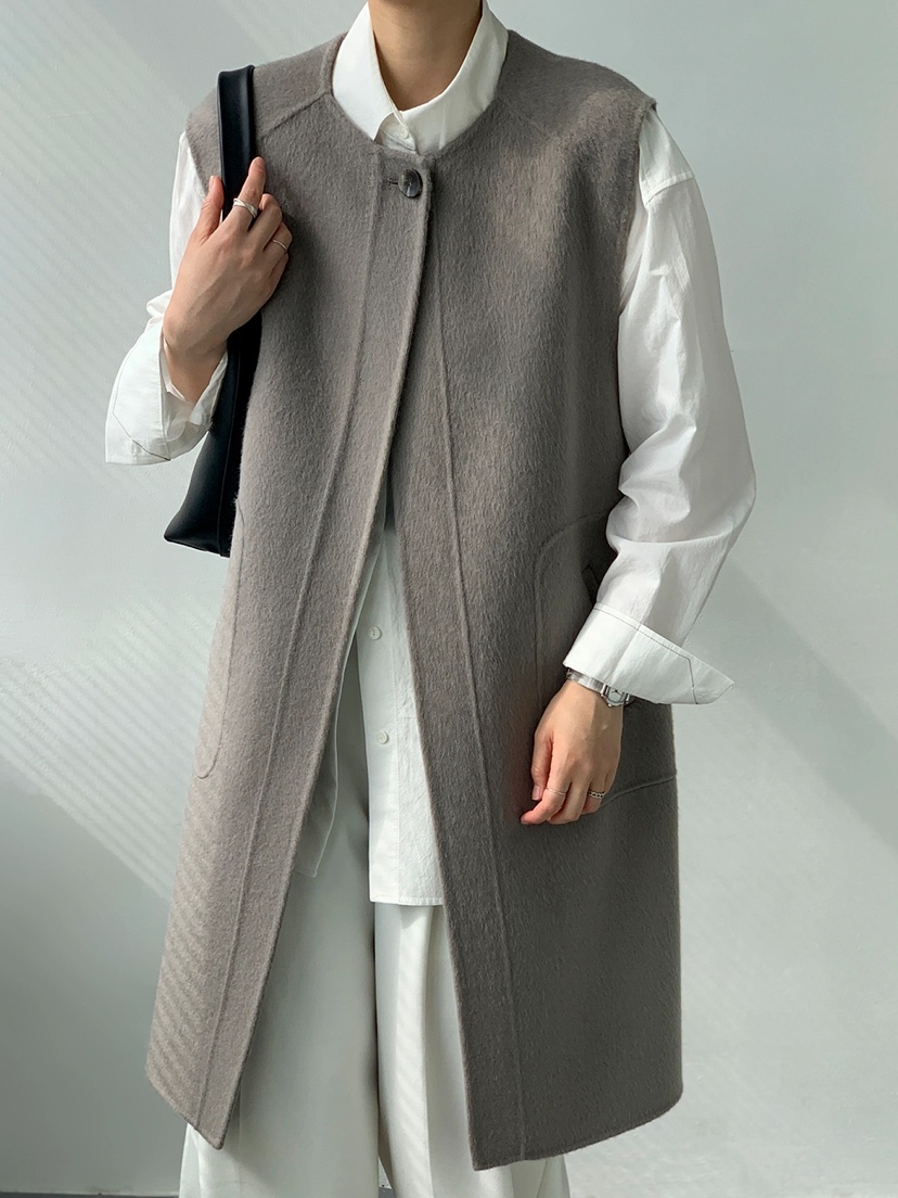 BANI BLUBH韓國直郵東大門代購女裝新品人氣休閑中長款大衣BANI BLUSH中長款大衣