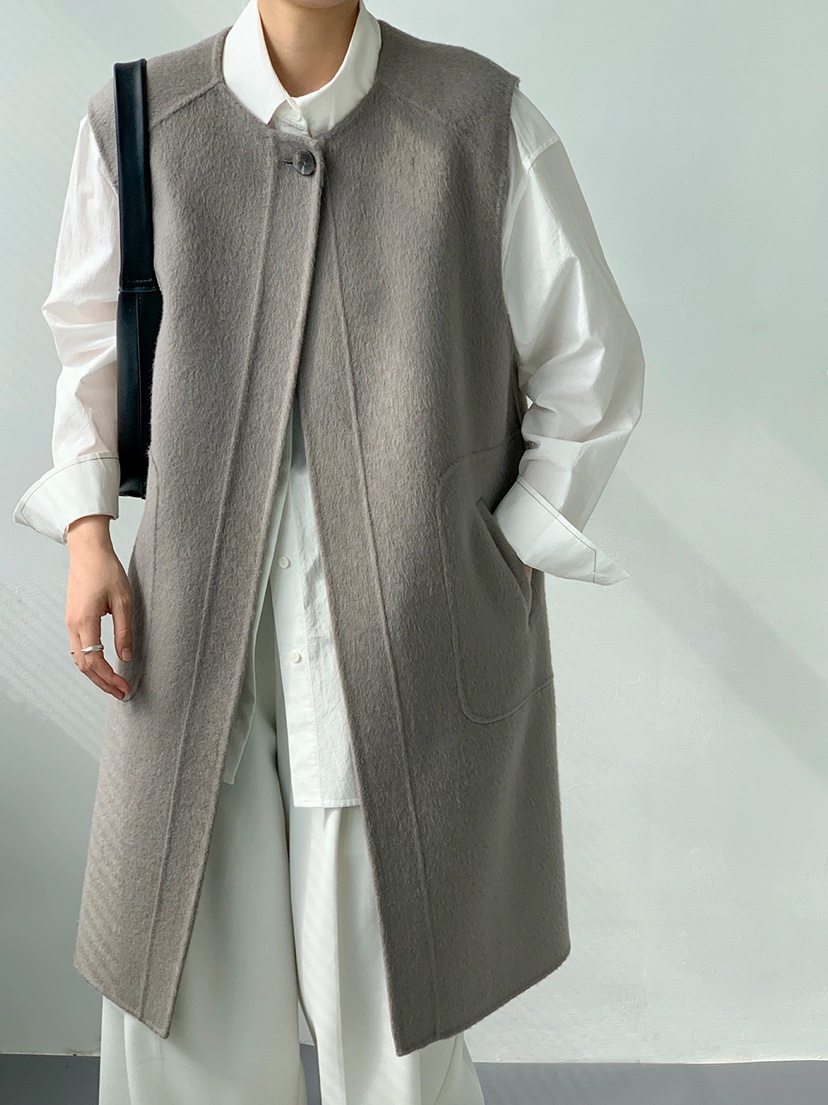 BANI BLUBH韓國直郵東大門代購女裝新品人氣休閑中長款大衣BANI BLUSH中長款大衣