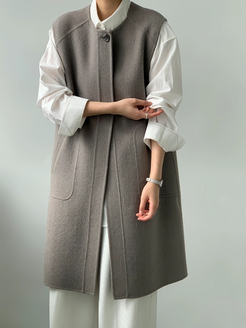 BANI BLUBH韓國直郵東大門代購女裝新品人氣休閑中長款大衣BANI BLUSH中長款大衣圖色3