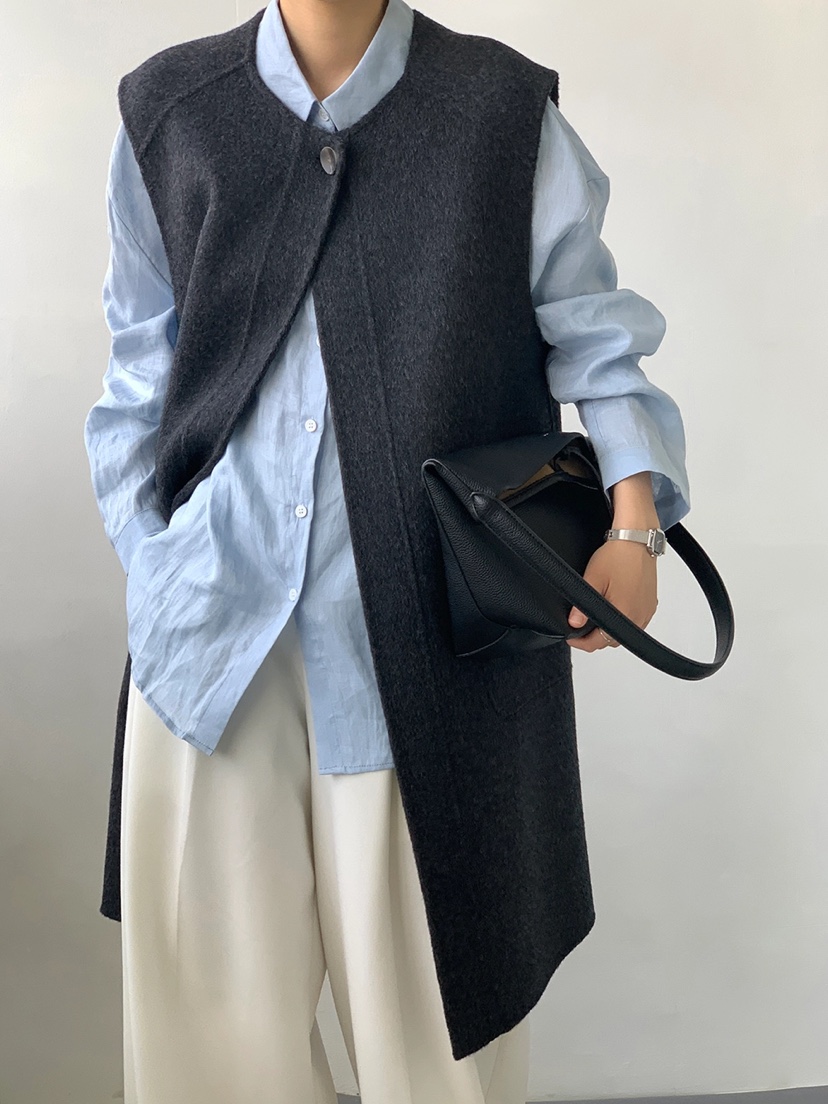 BANI BLUBH韓國直郵東大門代購女裝新品人氣休閑中長款大衣BANI BLUSH中長款大衣圖色4