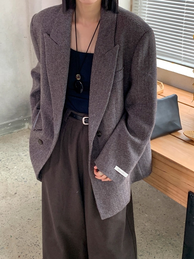 BANI BLUBH韓國直郵東大門實拍女裝新款時尚人氣職業推薦夾克BANI BLUSH夾克
