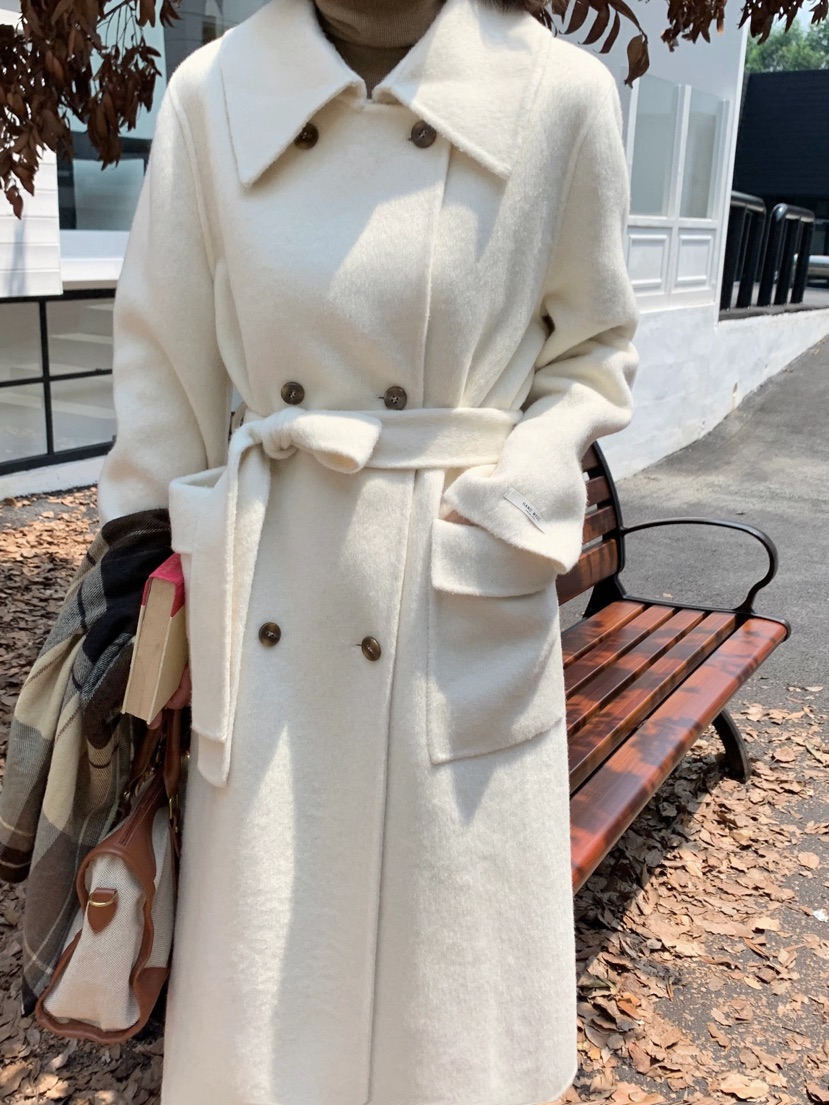 BANI BLUBH直郵韓國代購女裝新品時尚推薦人氣休閑中長款大衣BANI BLUSH中長款大衣