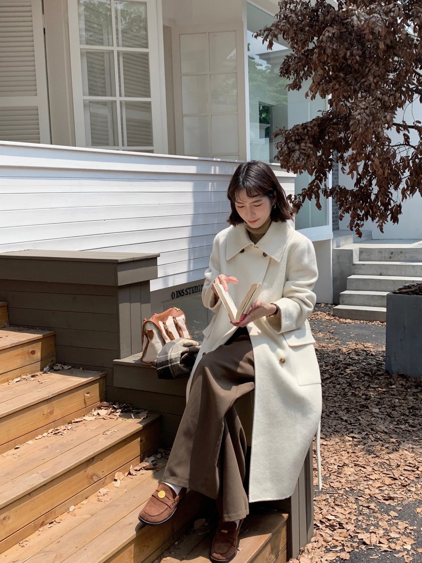 BANI BLUBH直郵韓國代購女裝新品時尚推薦人氣休閑中長款大衣BANI BLUSH中長款大衣圖色2