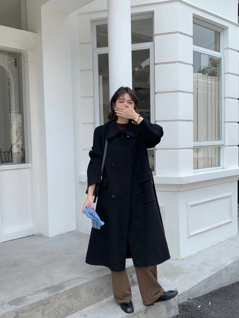 BANI BLUBH直郵韓國代購女裝新品時尚推薦人氣休閑中長款大衣BANI BLUSH中長款大衣圖色3