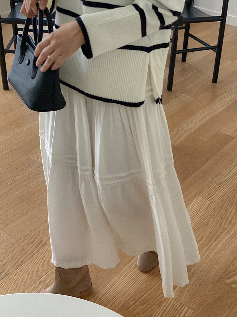 LIMSSONG韓國直郵東大門實拍女裝新款真品時尚休閑長裙褶皺LIMSSONG長裙