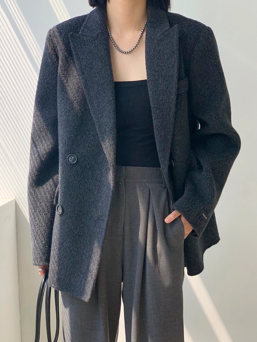 BANI BLUBH韓國直郵東大門實拍女裝新品真品休閑中長款大衣BANI BLUSH中長款大衣
