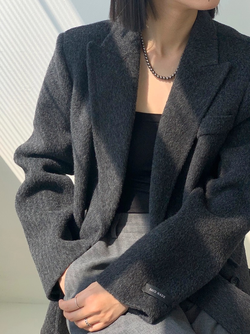 BANI BLUBH韓國直郵東大門實拍女裝新品真品休閑中長款大衣BANI BLUSH中長款大衣