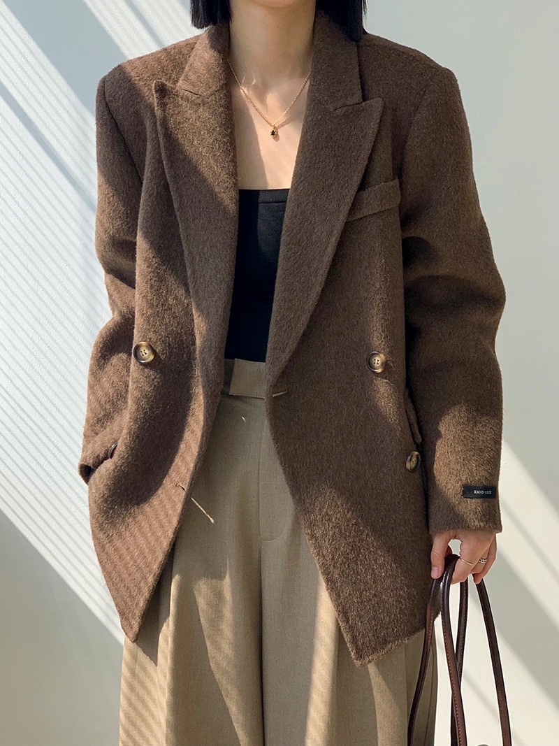BANI BLUBH韓國直郵東大門實拍女裝新品真品休閑中長款大衣BANI BLUSH中長款大衣