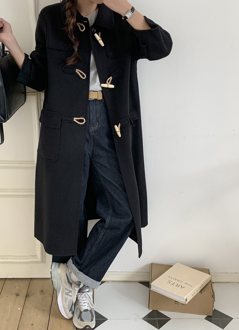 BANI BLUBH直郵韓國代購女裝新品休閑熱賣推薦職業中長款大衣BANI BLUSH中長款大衣
