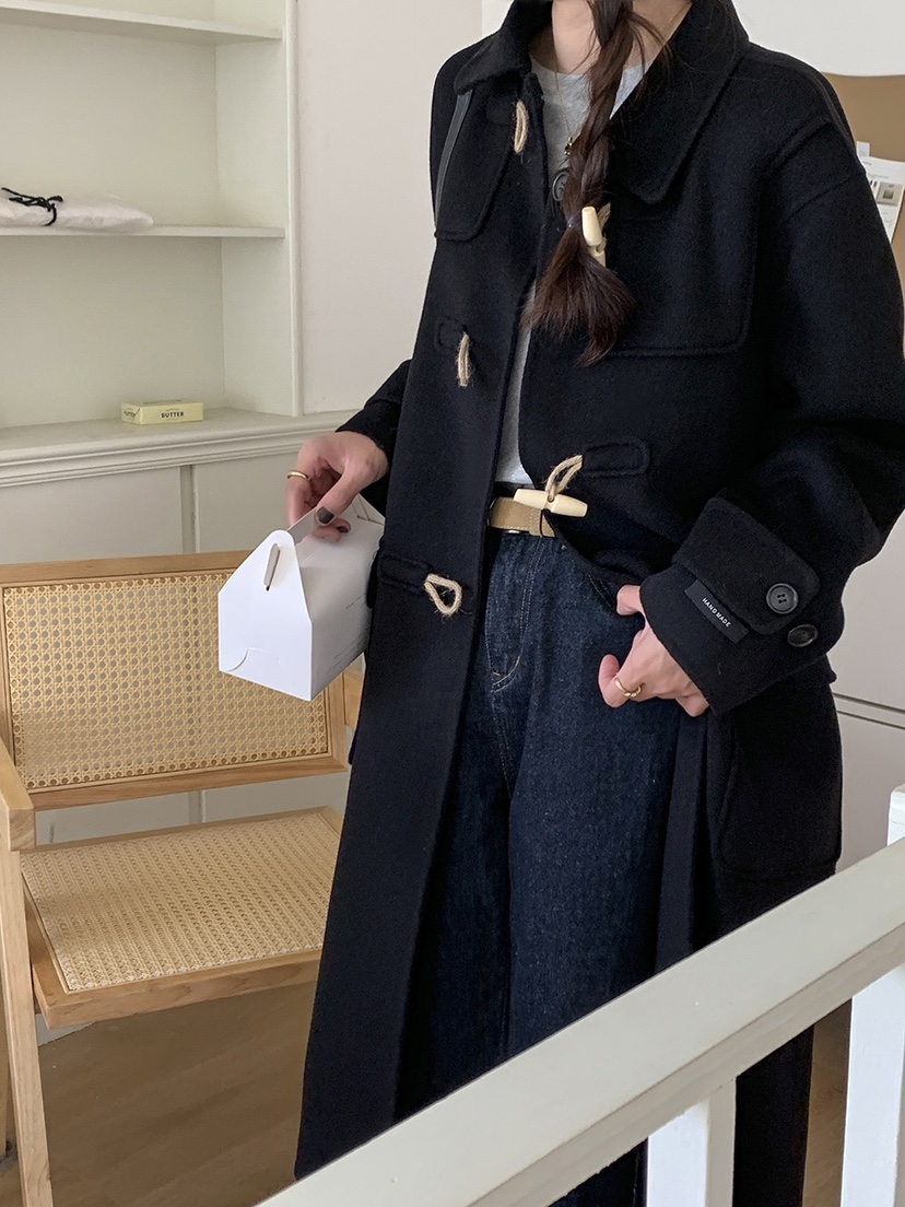 BANI BLUBH直郵韓國代購女裝新品休閑熱賣推薦職業中長款大衣BANI BLUSH中長款大衣