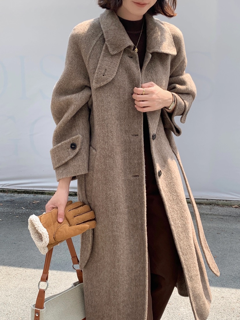 BANI BLUBH直郵韓國代購女裝新款24秋冬推薦職業中長款大衣BANI BLUSH中長款大衣