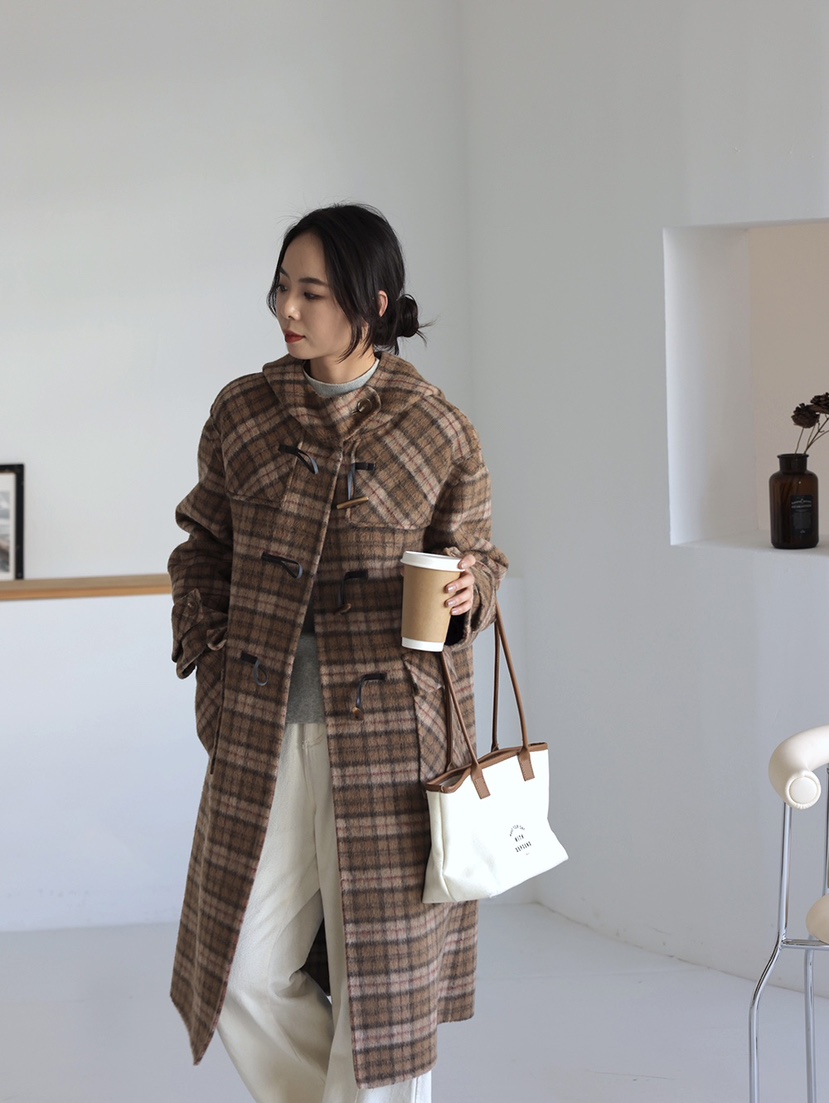 BANI BLUBH韓國直郵東大門代購女裝新款真品時尚中長款大衣BANI BLUSH中長款大衣