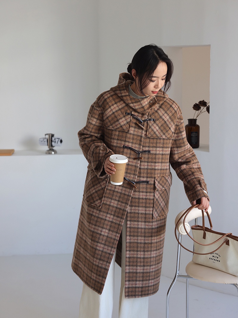 BANI BLUBH韓國直郵東大門代購女裝新款真品時尚中長款大衣BANI BLUSH中長款大衣