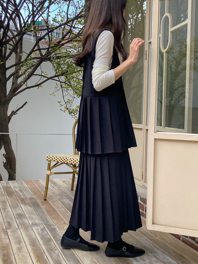 LIMSSONG韓國直郵東大門實拍女裝新款職業休閑24秋冬連衣裙LIMSSONG連衣裙