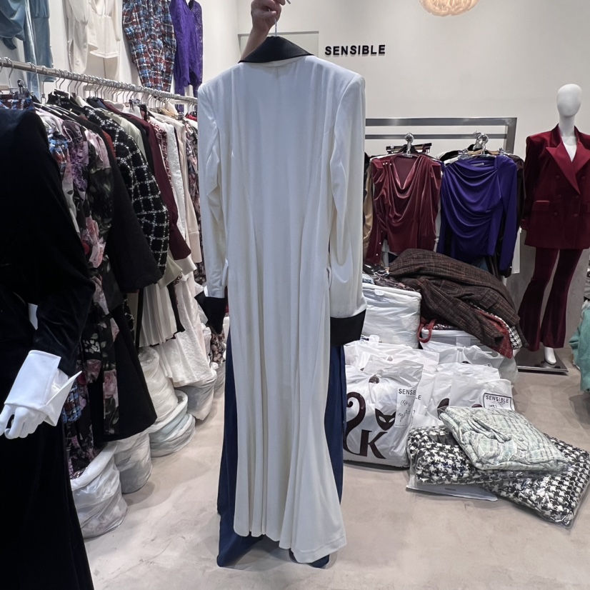 SENSIBLE直郵韓國代購女裝新品真品推薦職業連衣裙天鵝絨披肩SENSIBLE連衣裙