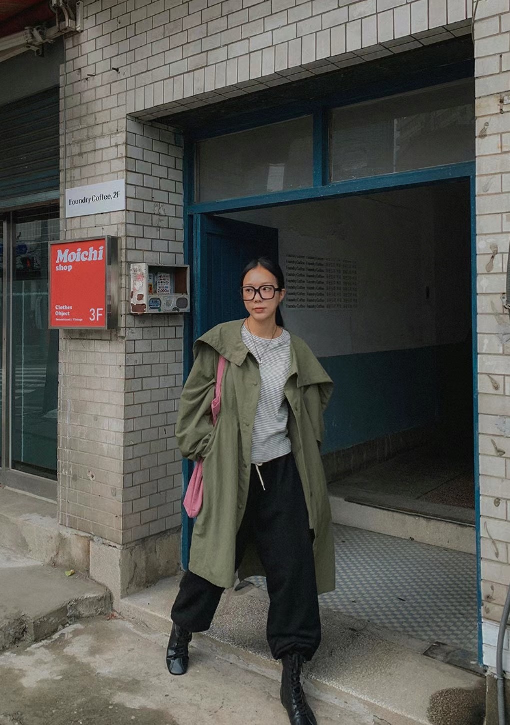 VIVACITY韓國直郵女裝新品真品時尚職業熱賣24秋冬長款風衣VIVACITY長款風衣