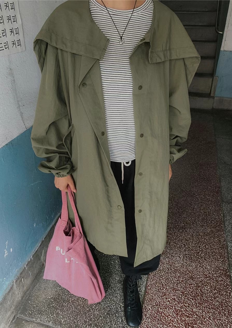 VIVACITY韓國直郵女裝新品真品時尚職業熱賣24秋冬長款風衣VIVACITY長款風衣