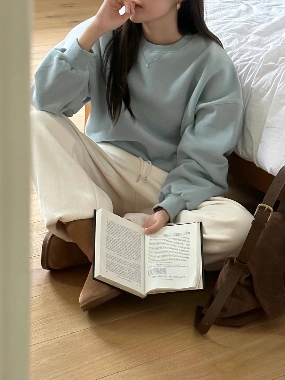 SATURDAY韓國直郵女裝新款推薦24秋冬時尚休閑熱賣衛衣羊絨SATURDAY衛衣