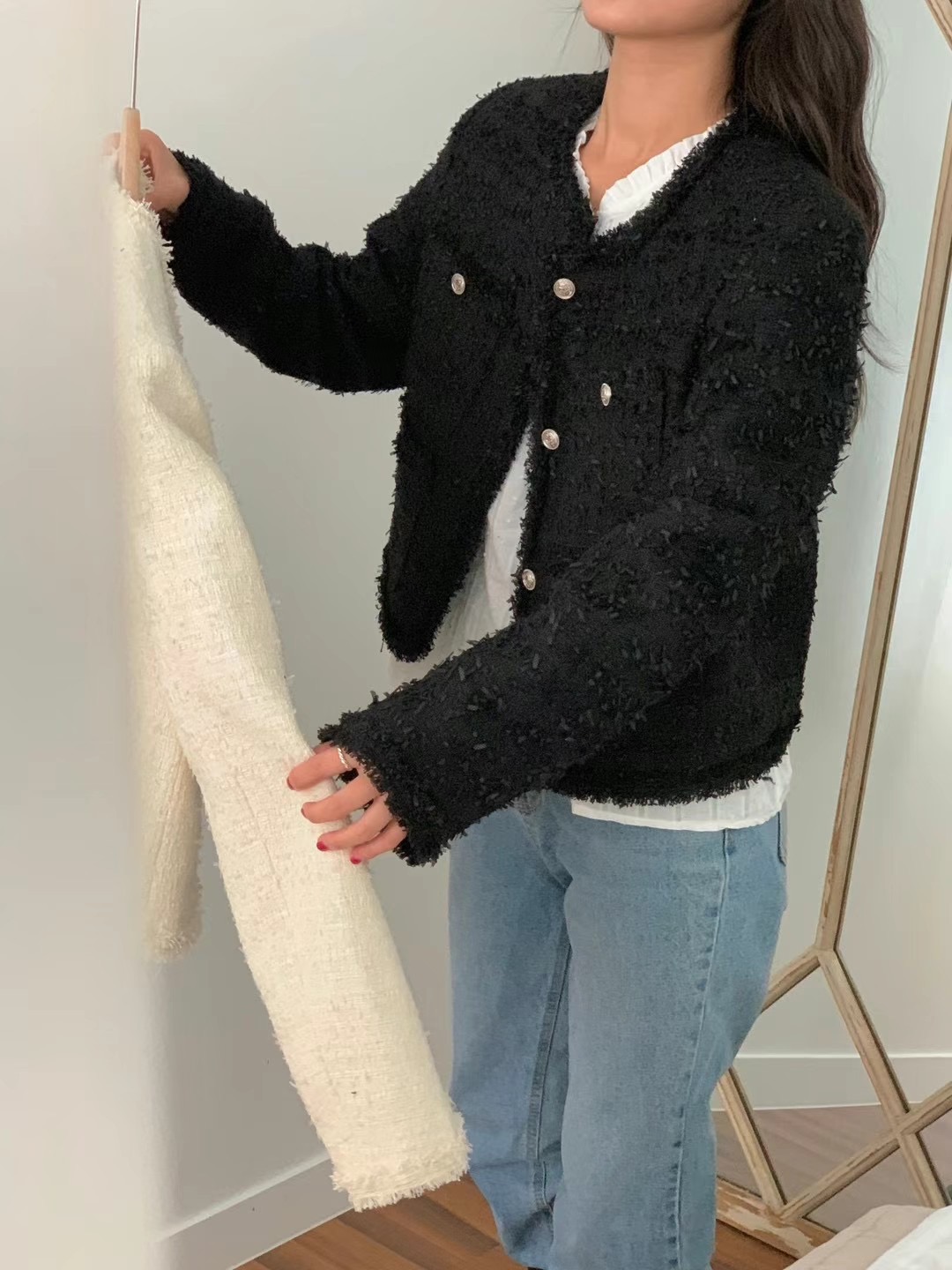 LOVEMEMORE韓國直郵東大門實拍女裝新品休閑人氣真品職業夾克LOVEMEMORE夾克