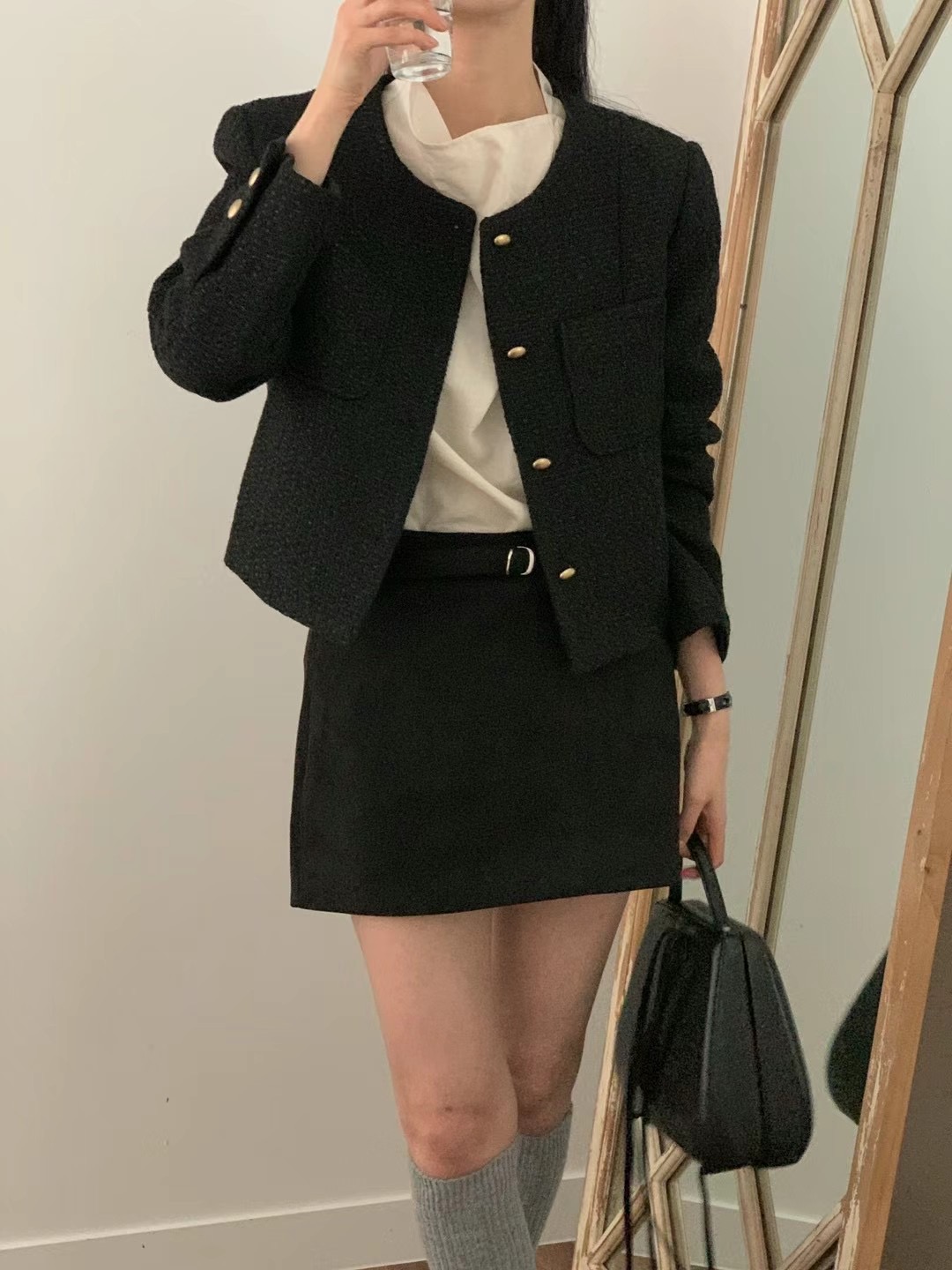 LOVEMEMORE韓國直郵東大門實拍女裝新款時尚24秋冬真品夾克LOVEMEMORE夾克