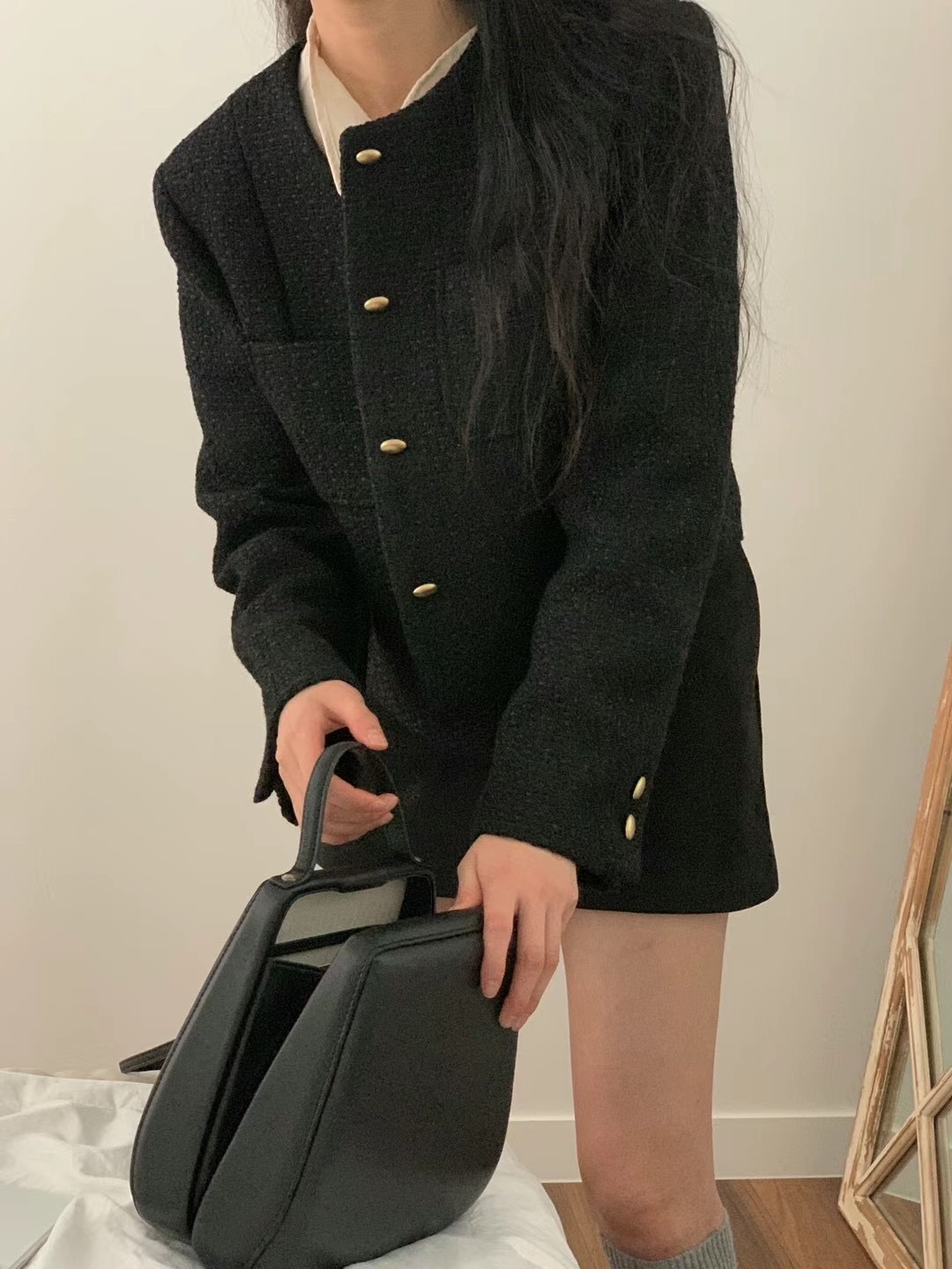 LOVEMEMORE韓國直郵東大門實拍女裝新款時尚24秋冬真品夾克LOVEMEMORE夾克