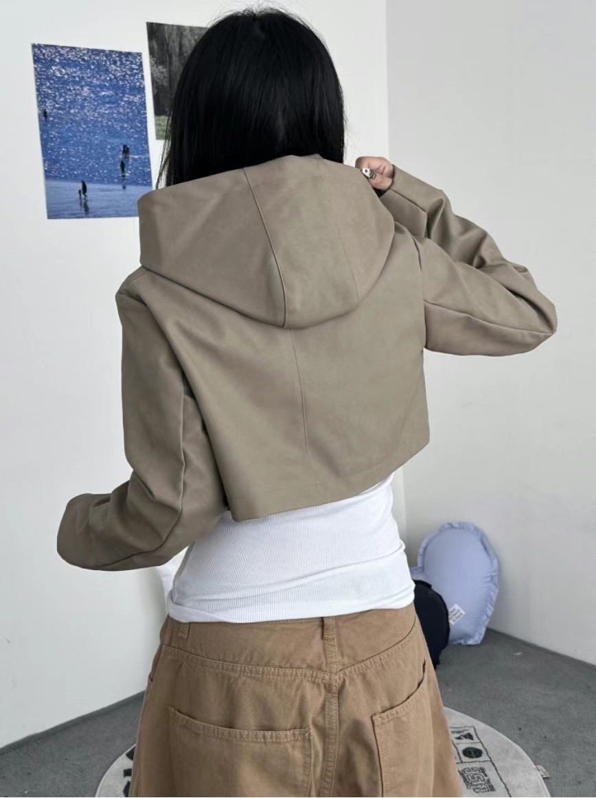VIVACITY韓國直郵東大門代購女裝新款真品24秋冬夾克皮革VIVACITY夾克