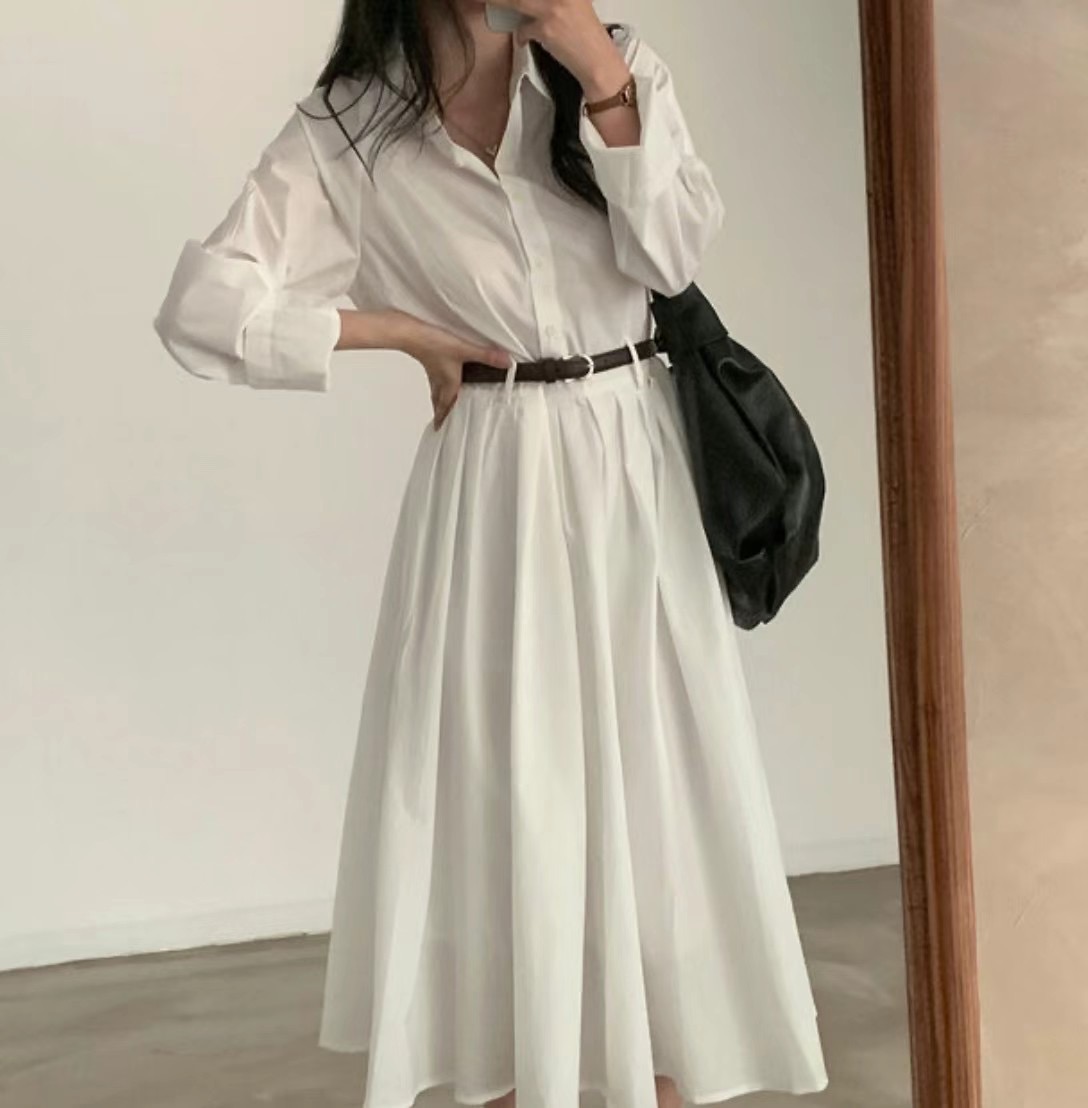 LOVEMEMORE韓國直郵女裝新款24秋冬時尚真品連衣裙含腰帶LOVEMEMORE-2件起連衣裙