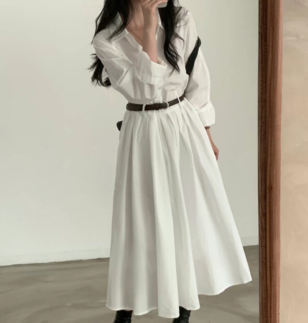 LOVEMEMORE韓國直郵女裝新款24秋冬時尚真品連衣裙含腰帶LOVEMEMORE-2件起連衣裙