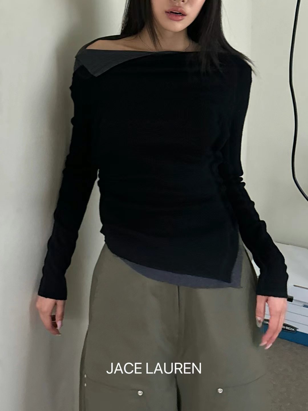 JACE LAUREN韓國直郵東大門實拍女裝新款休閑推薦熱賣針織衫JACE LAUREN針織衫