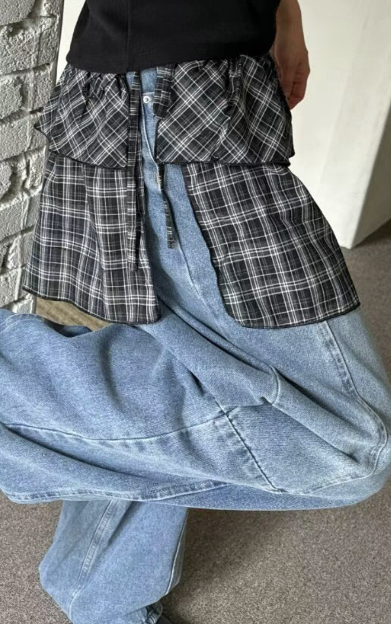 JACE LAUREN韓國直郵東大門實拍女裝新品休閑人氣24秋冬短裙JACE LAUREN短裙