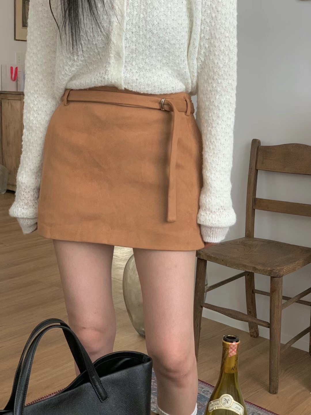 LOVEMEMORE韓國直郵東大門代購女裝新品24秋冬時尚休閑短裙LOVEMEMORE-2件起短裙圖色1