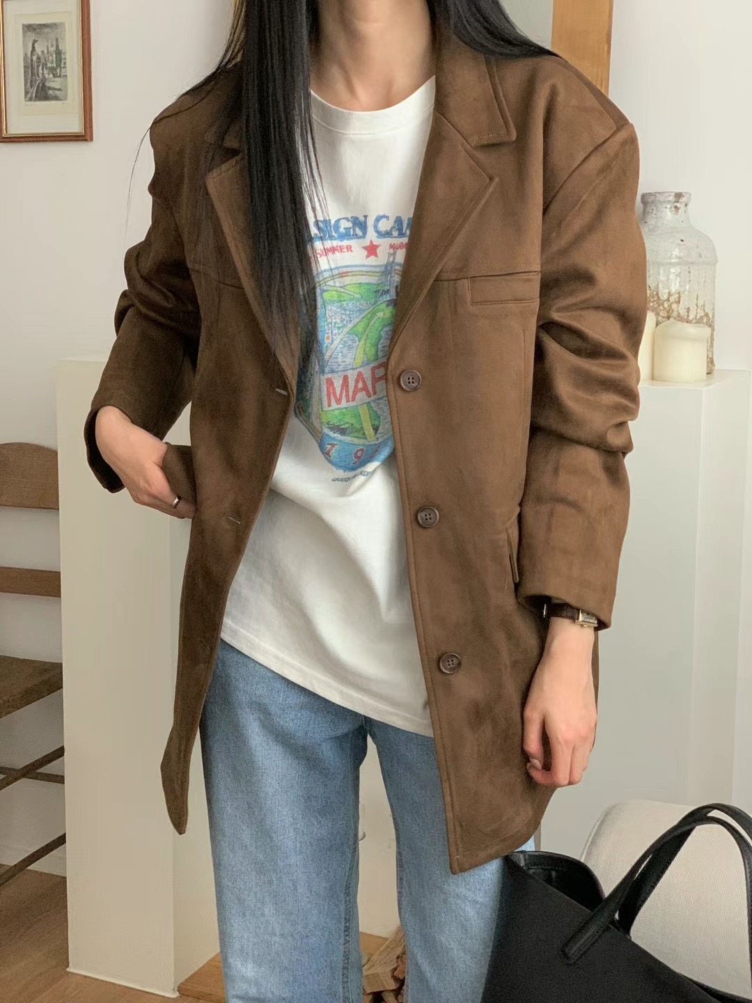 LOVEMEMORE韓國直郵東大門實拍女裝新款推薦人氣24秋冬夾克LOVEMEMORE夾克圖色2