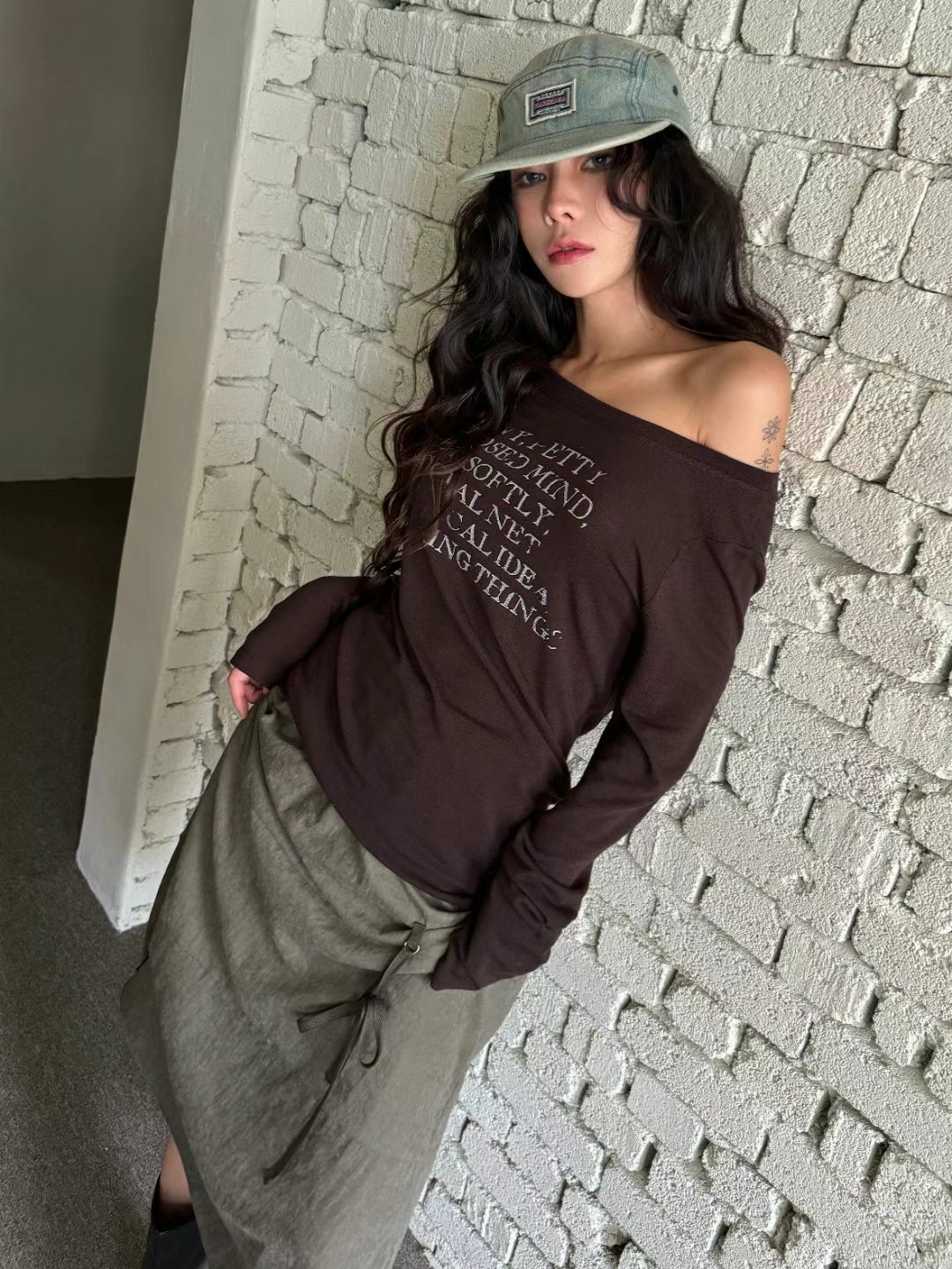 JACE LAUREN韓國直郵東大門代購女裝新品休閑24秋冬長袖T恤JACE LAUREN長袖T恤