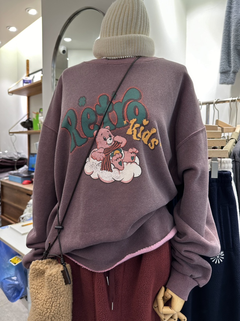 CELLI韓國直郵東大門實拍女裝新品熱賣24秋冬時尚衛衣復古CELLI衛衣