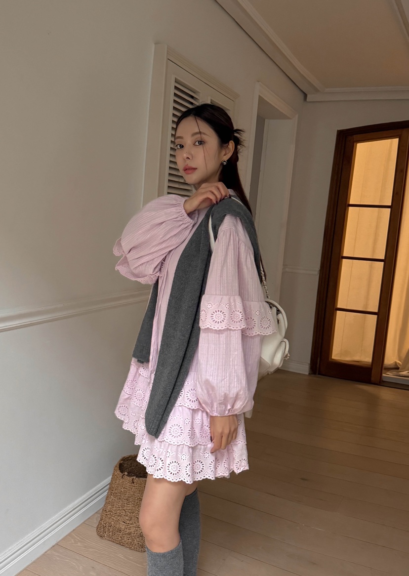 SLIT直郵韓國代購女裝新品職業真品熱賣24秋冬休閑連衣裙SLIT連衣裙