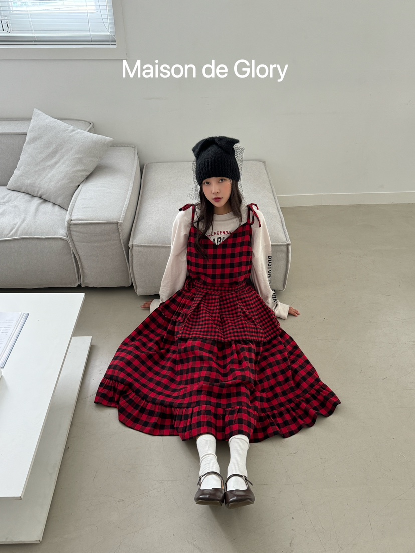 MAISON DE GLORY直郵韓國代購女裝新品24秋冬時尚連衣裙MAISON DE GLORY連衣裙