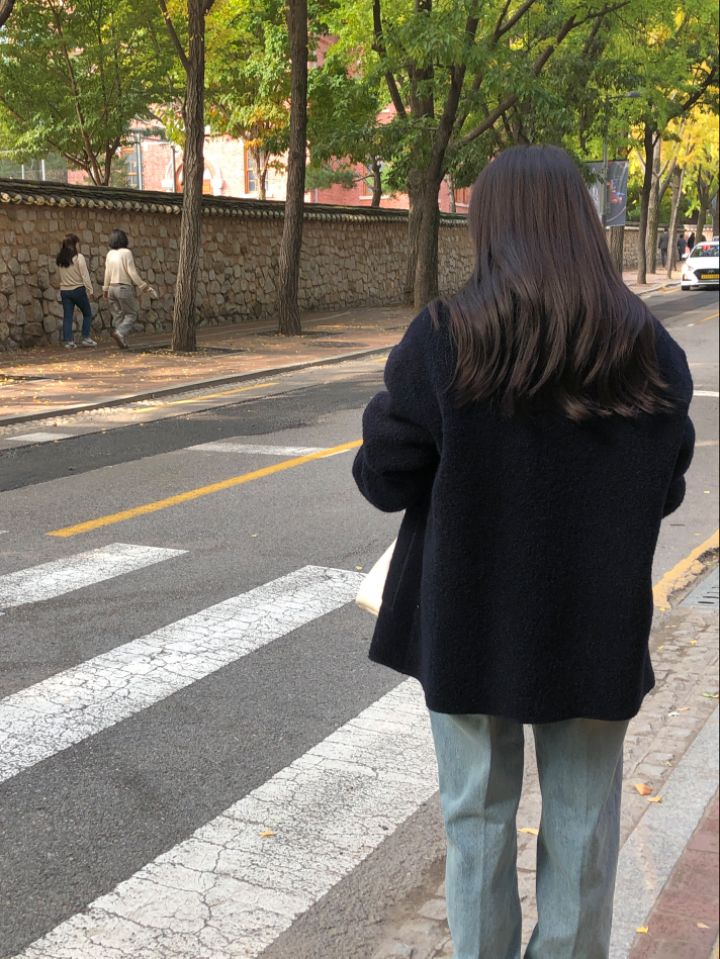 LA MUETTE/JAMIESTONE直郵韓國代購女裝新款推薦短款大衣羊駝毛FLAT GARDEN/LA MUETTE/JAMIESTONE短款大衣