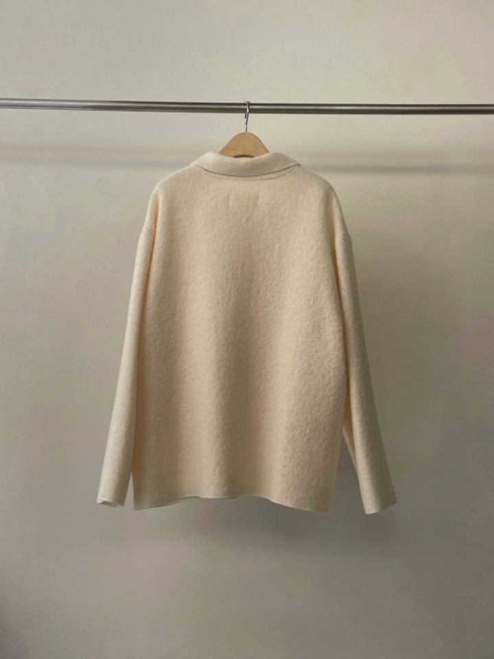 LA MUETTE/JAMIESTONE直郵韓國代購女裝新款推薦短款大衣羊駝毛FLAT GARDEN/LA MUETTE/JAMIESTONE短款大衣