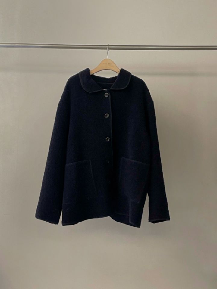 LA MUETTE/JAMIESTONE直郵韓國代購女裝新款推薦短款大衣羊駝毛FLAT GARDEN/LA MUETTE/JAMIESTONE短款大衣圖色3