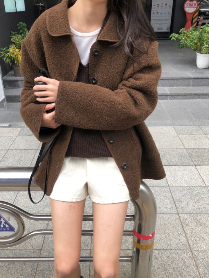 LA MUETTE/JAMIESTONE韓國直郵女裝新款熱賣職業短褲燈芯絨FLAT GARDEN/LA MUETTE/JAMIESTONE短褲