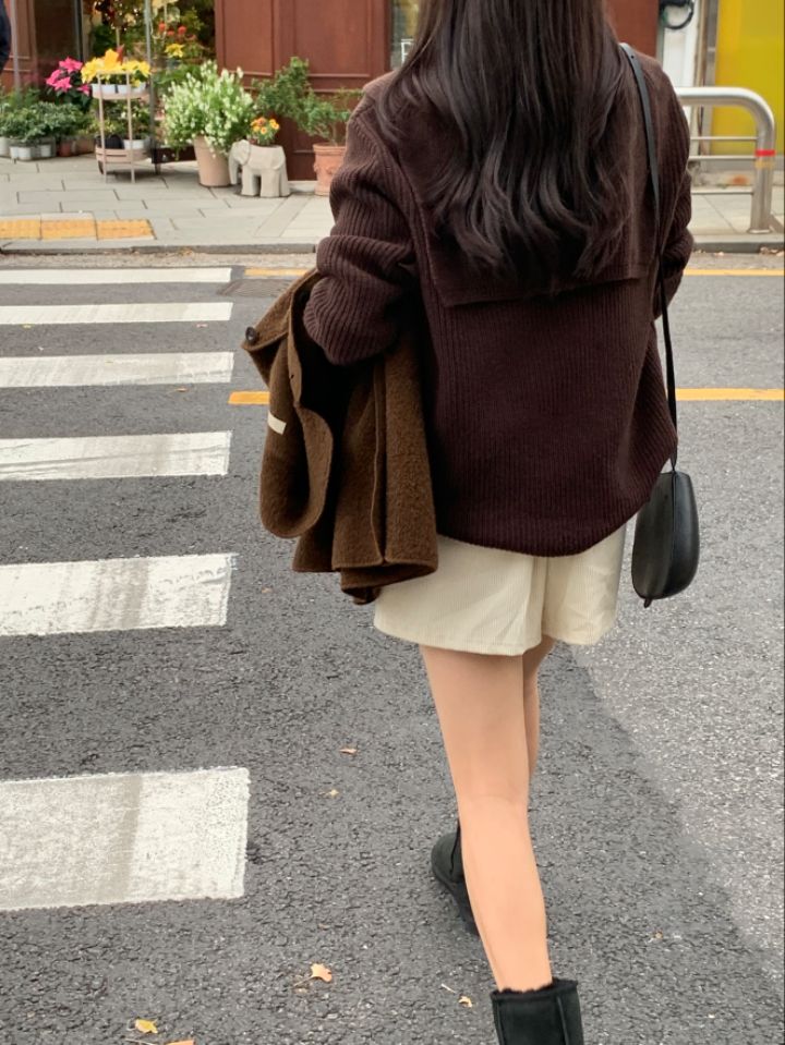 LA MUETTE/JAMIESTONE韓國直郵女裝新款熱賣職業短褲燈芯絨FLAT GARDEN/LA MUETTE/JAMIESTONE短褲
