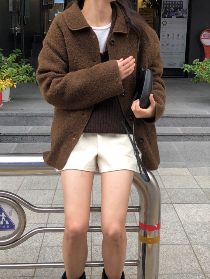 LA MUETTE/JAMIESTONE韓國直郵女裝新款熱賣職業短褲燈芯絨FLAT GARDEN/LA MUETTE/JAMIESTONE短褲