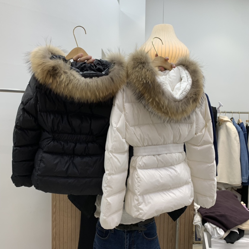 DELIGHT-Q韓國直郵女裝新品職業短款羽絨服鵝填充物狐貍鵝絨DELIGHT-Q短款羽絨服
