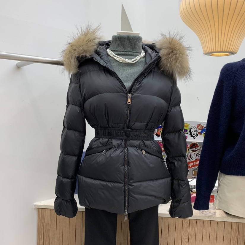 DELIGHT-Q韓國直郵女裝新品職業短款羽絨服鵝填充物狐貍鵝絨DELIGHT-Q短款羽絨服