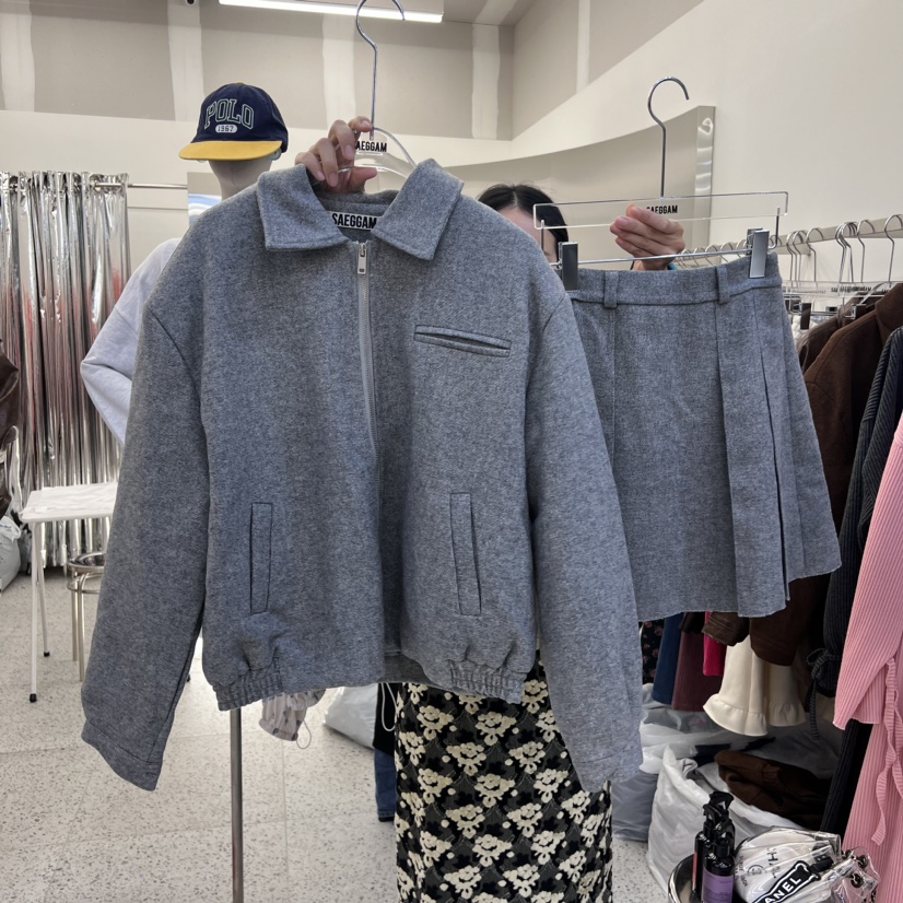 SAEGGAM韓國直郵女裝新品24秋冬推薦職業人氣時尚真品套裝SAEGGAM套裝圖色2