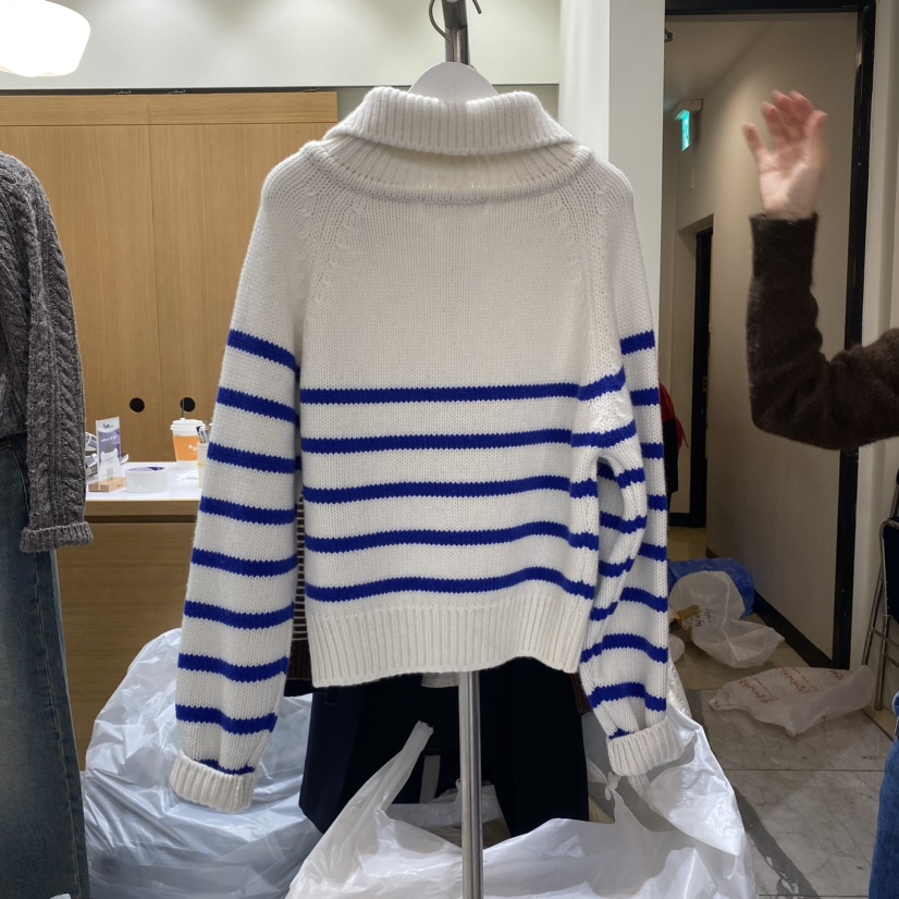 THE SIGNATURE韓國直郵東大門代購女裝新品休閑人氣毛衣拉鏈THE SIGNATURE毛衣