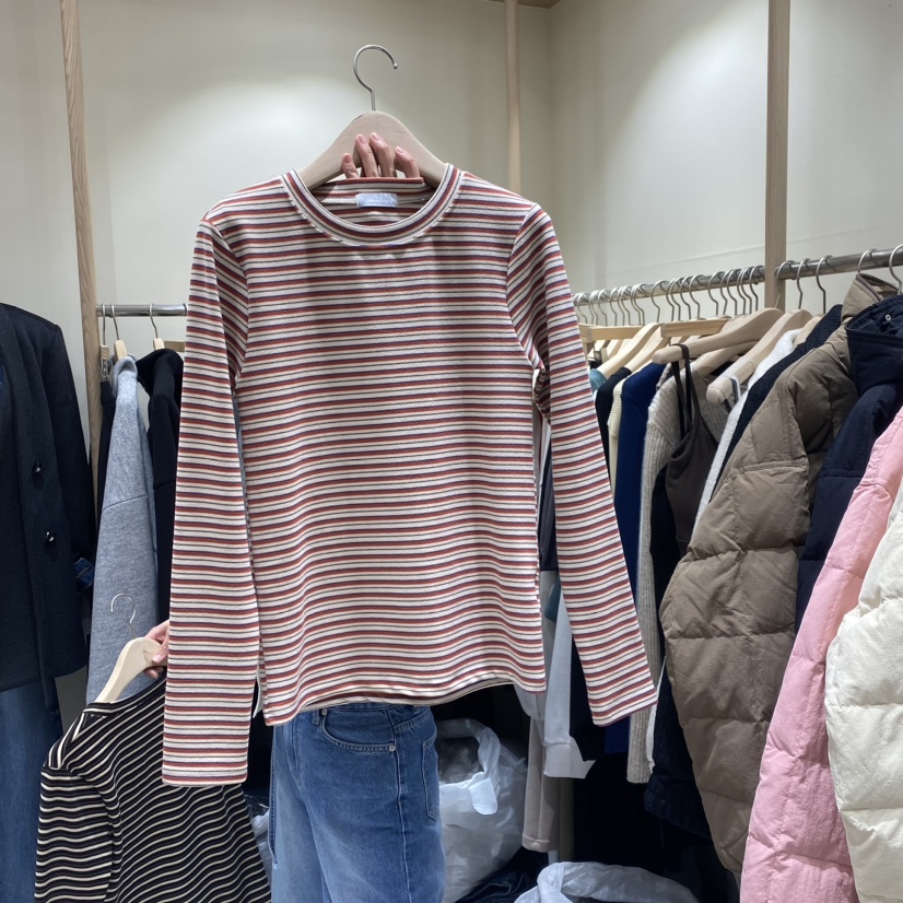 VINTAGE VIBE直郵韓國代購女裝新品職業24秋冬熱賣長袖T恤VINTAGE VIBE長袖T恤圖色2